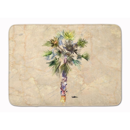 Carolines Treasures Palm Tree Machine Washable Memory Foam Mat 8481RUG